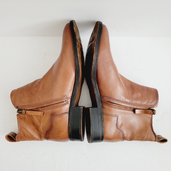 New Franco Sarto Brown Leather Ankle Fashion Western Boots, Size 8,5 - Picture 5 of 7